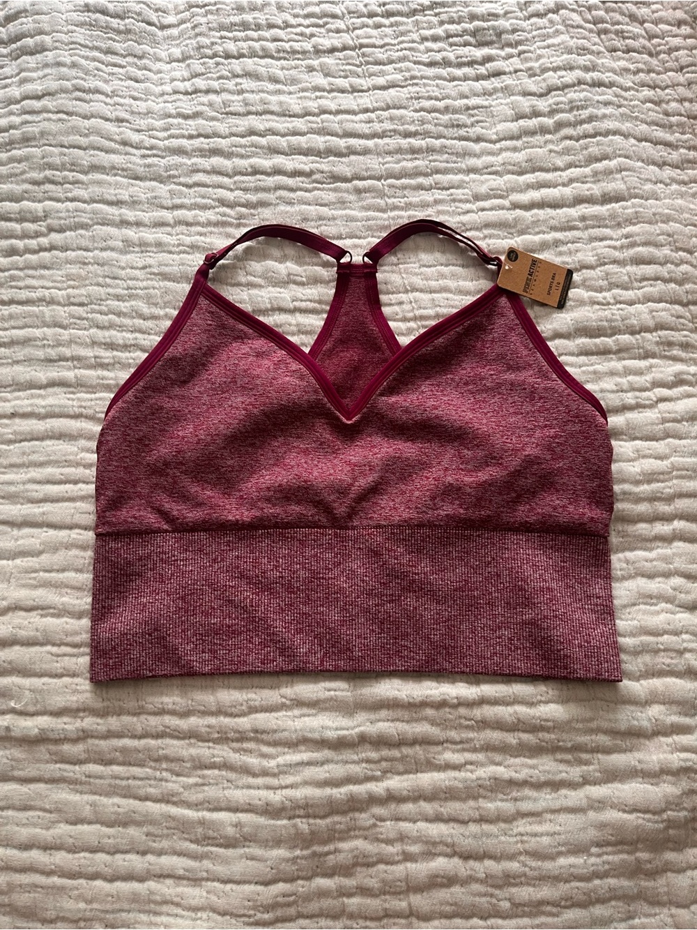 PINK Victoria's Secret Heathered Wine Seamless Bralette L